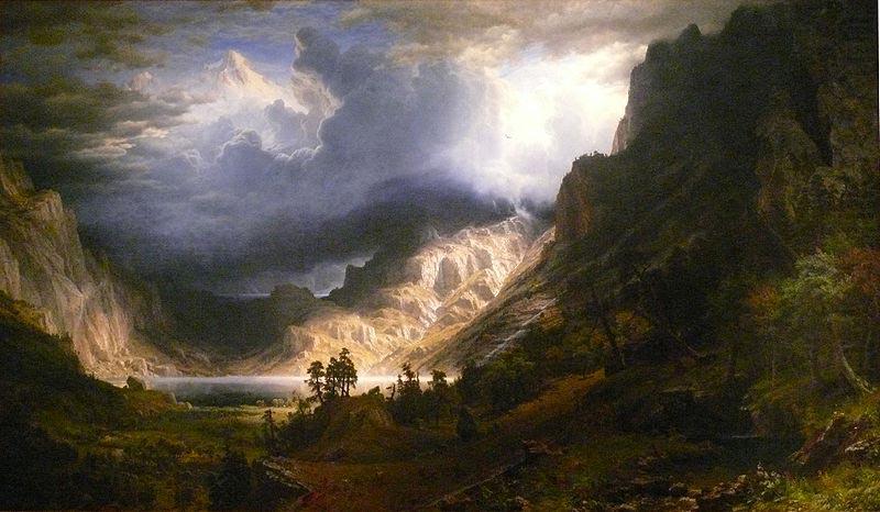 Albert Bierstadt A Storm in the Rocky Mountains china oil painting image